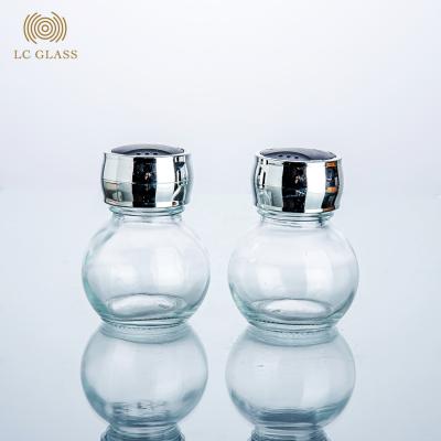 China Wholesale Round Square Shape Glass Seasoning Bottle For Salt And Pepper Spice for sale