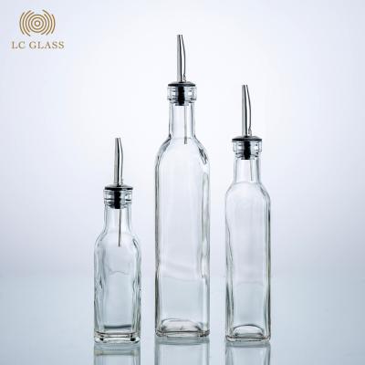 China Viable Different Size Olive Oil Dispenser Vinegar Soy Sauce Bottle Glass And Glass Oil Dropper Bottle for sale