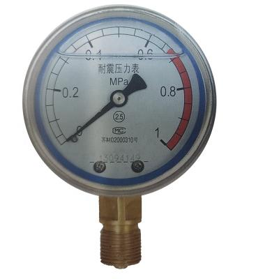 China Type Pressure Gauge Stainless Steel Case Oil Filled Shock Resistance Supplier for sale