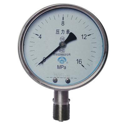 China New Customized Stainless Steel Case Wholesale Stainless Steel Oil Pressure Gauge Liquid Pressure Gauge Kilogram Psi for sale