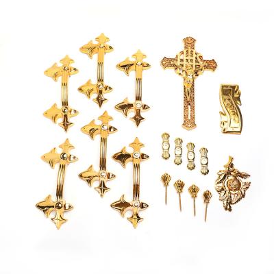 China Factory direct sales American style 9001 coffin handle high quality gold plastic accessories for sale