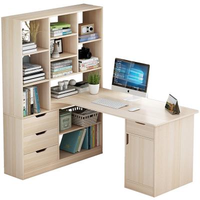 China Other Home Office Student Wooden Study Writing Desk Table Computer Desks with Book Shelves Storage Rack for sale