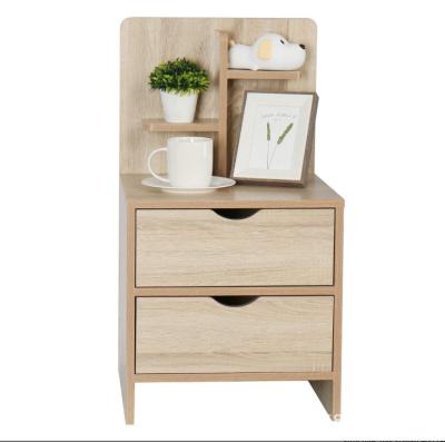 China (Other) Modern Wooden Adjustable Bedside Table Nightstand Storage Cabinet With Drawers for sale