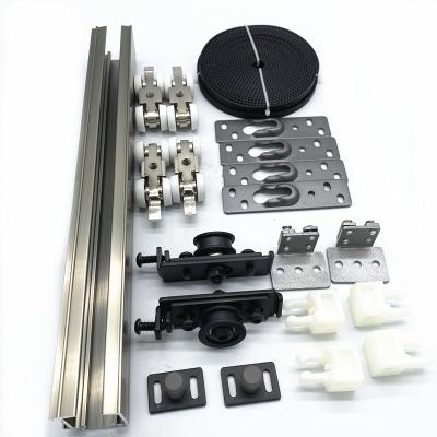 China Modern Synchronous Sliding Door System Hotel Gate Sliding Door Kit Reverse Linkage Sliding Door Hardware Kit for sale