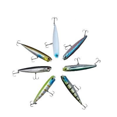 China ABS Plastic Floating Lure 100mm Rattle 15g Pop Pencil Fishing Lure for sale