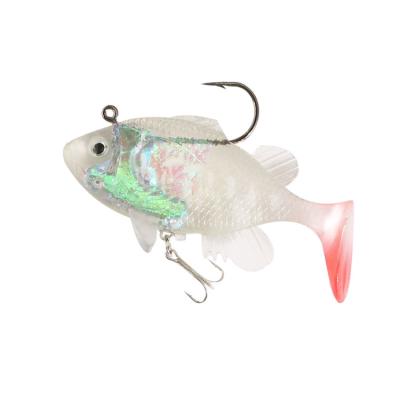 China Attracting Fish Realistic 3D Eyes Vivid Natural Fish Shape Soft Fishing Lures With Inner Lead for sale