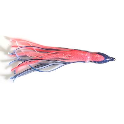 China Big Vivid Action Swimming Fishing Lures 13cm Squid 6g Soft Lure Fish Octopus Soft Plastic Skirts for sale