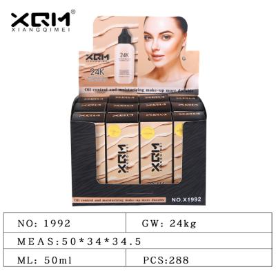 China Whitening smudge makeup face brand XQM brand private liquid base GMPC certification for sale