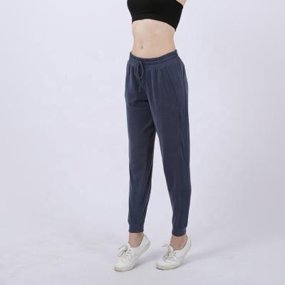 China Women Breathable Modal Comfortable Harem Active Jogger Pants With Elasticized Drawstring Waistband And Elasticized Ankles for sale