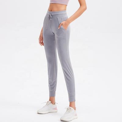 China Breathable Athletic Slim Fit Women's Yoga Jogger Nylon High Waisted Pants for sale