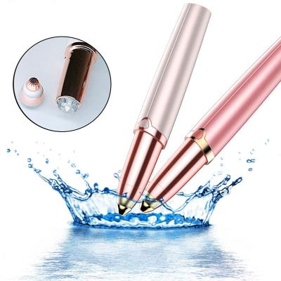 China Built-in Portable Shaver Pen Facial Hair Remover Two Brows Eyebrow Lipstick Waterproof Battery Trimmer In One Pen 80 G Eyebrow Color Makeup for sale