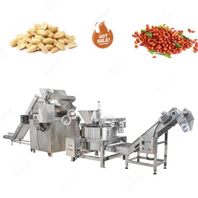 China Snack Factory Gelgoog 250Kg/H Peanut Seasoning Machine Fried Cashew Nut Frying Machine Peanut for sale