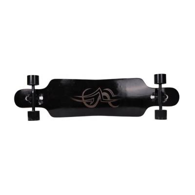 China Youth Complete 7 Ply Canadian Maple Longboard Skateboard Black Deck Skateboard for sale