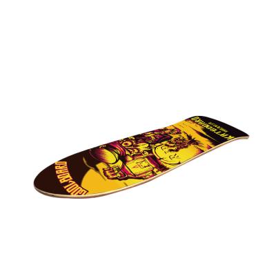 China Skateboard Maple Vintage 7-Layer Graphics Transfer Graphics Youth Monochrome Stain or Heat Press Deck for sale