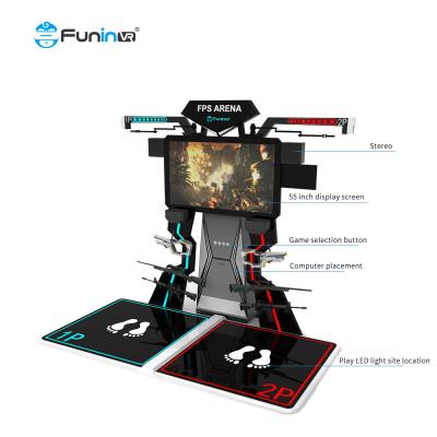 China Sheet Metal VR FPS shooting game racing 9d game machine flight simulator for sale