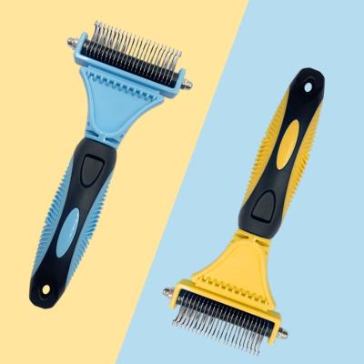 China Pet Grooming Brush Self Cleaning Viable Sets Hair Pet Comb Cat Slicker Brush Remove Dog Hair Automatically for sale