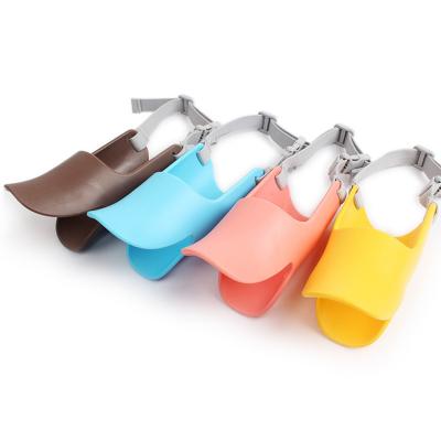 China Modern Soft Silicone Pet Duck Mouth Shape Dog Muzzle Unique Mouth Cover No Pull For Puppy for sale