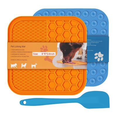 China Sustainable Suction Cups Feed Distraction Dispensing Amazon Hit Silicone Lick Pet Lickmat Pad Dog Licking Mat for sale