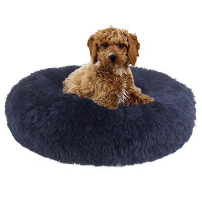 China Breathable High Quality Luxury Portable Fashion Round Plush Round Cave Blanket Small Pet Mat Beds Dog Sofa Bed for sale