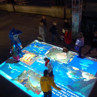 China 60 Base Interactive Tank Version 3D Floor, Interactive Projection Software, Interactive Projection System for sale