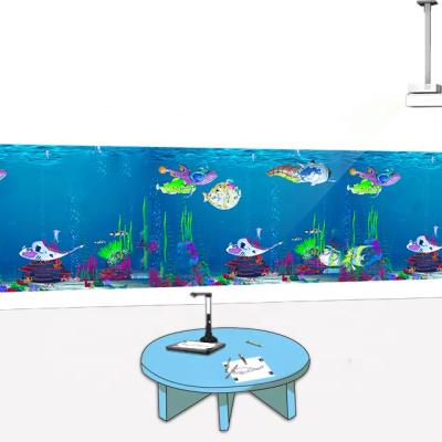 China Projection tank wall interactive drawing projection system, wall sketch interactive drawing animals. for sale