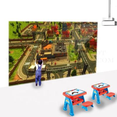 China Projection Chariot AR Wall Interactive Drawing System, Kids Interactive Scan Painting Wall Game System. for sale