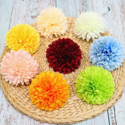 China Wedding Decoration 8CM Wholesale Popular Colorful Artificial Dandelion Flower Silk Flower Heads for sale