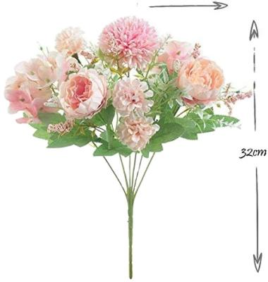 China Wedding Decoration Rose Artificial Flower Peony Flowers Wholesale Artificial For Wedding Decorative Flowers Wedding Table Centerpieces for sale