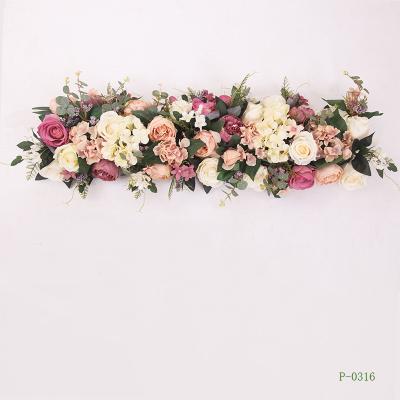 China Europe Wholesale Artificial Flowers Arch Centerpiece Silk Flower Wall Artificial Flower Arrangement For Wedding Home Decor for sale