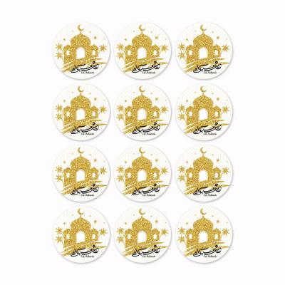 China 2022 EID Mubarak Decorations Ramadan Gift Party EID Mubarak Sticker Decoration Amazon Hot Sale EID Mubarak Stickers Paper Label Seal for sale