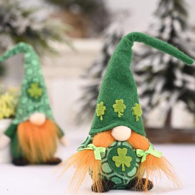 China 2021 St Patrick's Day Table Decoration St Patrick's Day Decoration Green Doll Ornaments Gnome With Hat Table Decoration For Theme Easter Party Decoration Supplies for sale