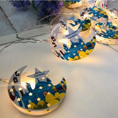 China Mubarak Decoration Best Sell Eid Muslim LED Lantern Eid Light Ramadan Decoration With Variable Color Supplies For Ramadan Decoration for sale