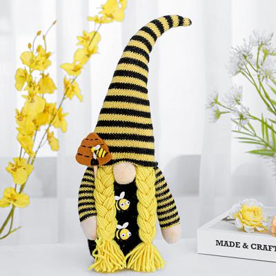 China Beautiful New Hot Bumble Striped Gnome Honey Bee Elfs Home Scandinavian Swedish Bee Festival Doll Faceless Bumble Bee Striped for sale