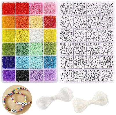 China 10800PCS Modern Alphabet Beads Plastic Beads Kit Acrylic Beads Bracelets Accessories Diy Jewelry For Jewelry Making for sale