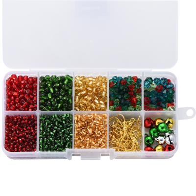 China 2021 Modern Wholesale Glass Seed Bead Kit Of Acrylic Beads For Christmas Diy Jewelry Accessories Plastic Beads For Jewelry Making for sale