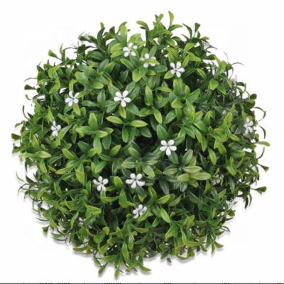 China Linwoo Decoration Artificial Grass Ball Fake Green Plant Grass Ball Plant Round Balls Indoor And Outdoor Artificial Grass Hedge for sale