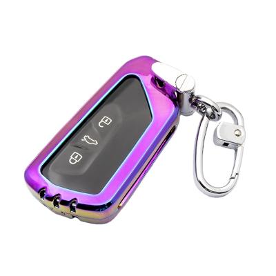 China Cheap and fashion car key case cover for volkswagen golf 8 metal leather and tpu whole cover for sale