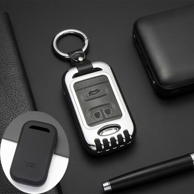 China Non-screw Metal Alloy Cover Device Silicone Car Key Case Auto Parts For Chery for sale