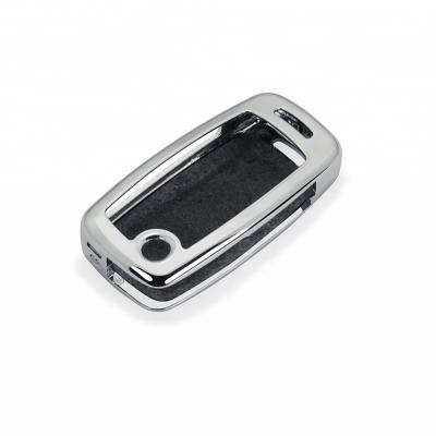 China Shiny Zinc Alloy Zinc Alloy Car Key Cover Metal Protective Case For Volkswagen Car Key Smart Car Key Case for sale