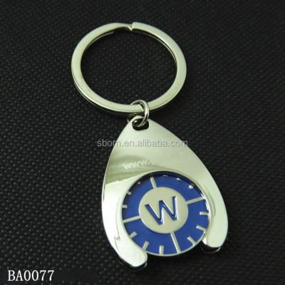 China Metal brands shopping cart promotion personalized keychains trolley coin keychains for sale