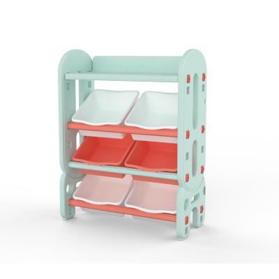 China Modern Kids Cabinets Book Shelves Plastic Baby Toys Storage Kids Furniture for sale