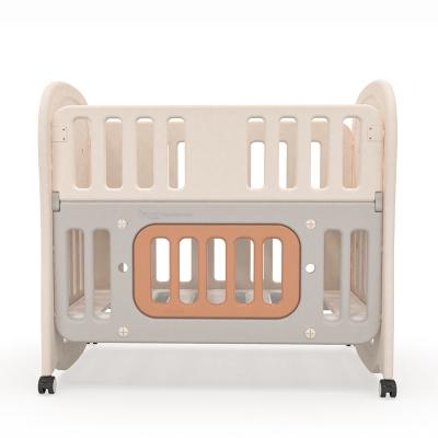 China Movable Modern Multifunctional HDPE Safety Kids Cradle Bed Baby Crib Indoor White Mobile for sale