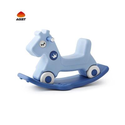 China Ride On Toy Kids Dual Use Wooden Plastic Unicorn Rocking Horse Adult for sale