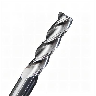 China CNC Milling Machining 12 mm Rough Leather Corrugated Roughing Milling Cutter End Mill For Aluminum for sale