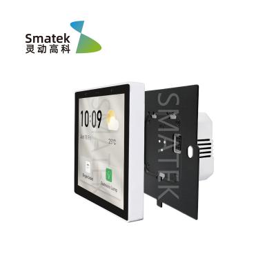 China Wifi 4 inch mini tuya zigbee smart home digital passage lcd lamp switch touch screen for home hotel for sale