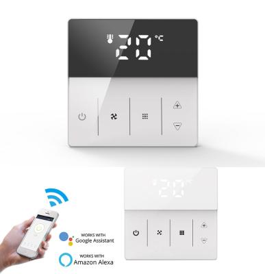 China Modern Factory WIFI RoomThermostat Direct Smart Touch Screen With Remote Control Fan Coil App for sale