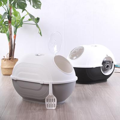 China Pet Stored Clean Up Products Shape Large Space Training Self Cleaning Custom Cat Litter Box Cat Litter Box Wholesale for sale