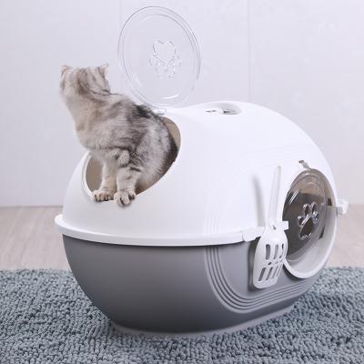 China Good Stocked Quality Sell Well Closed Cat Litter Box Pet Toilet Tray Pet Toilet House Cat Litter Box Wholesale Production for sale