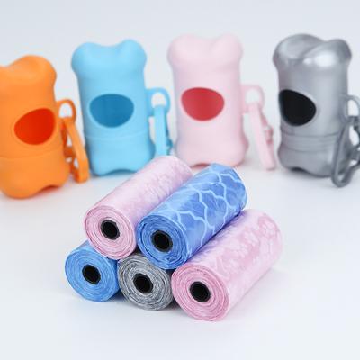 China Customized Disposable Poop Collection Convenient Pet Capsule Poop Bag Disposable Poop Collection Bone Dispenser Personalized for sale