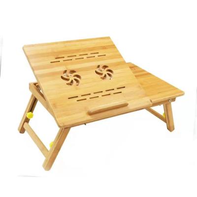 China 2021 hot sale portable natural bamboo laptop desk adjstable stand for sale